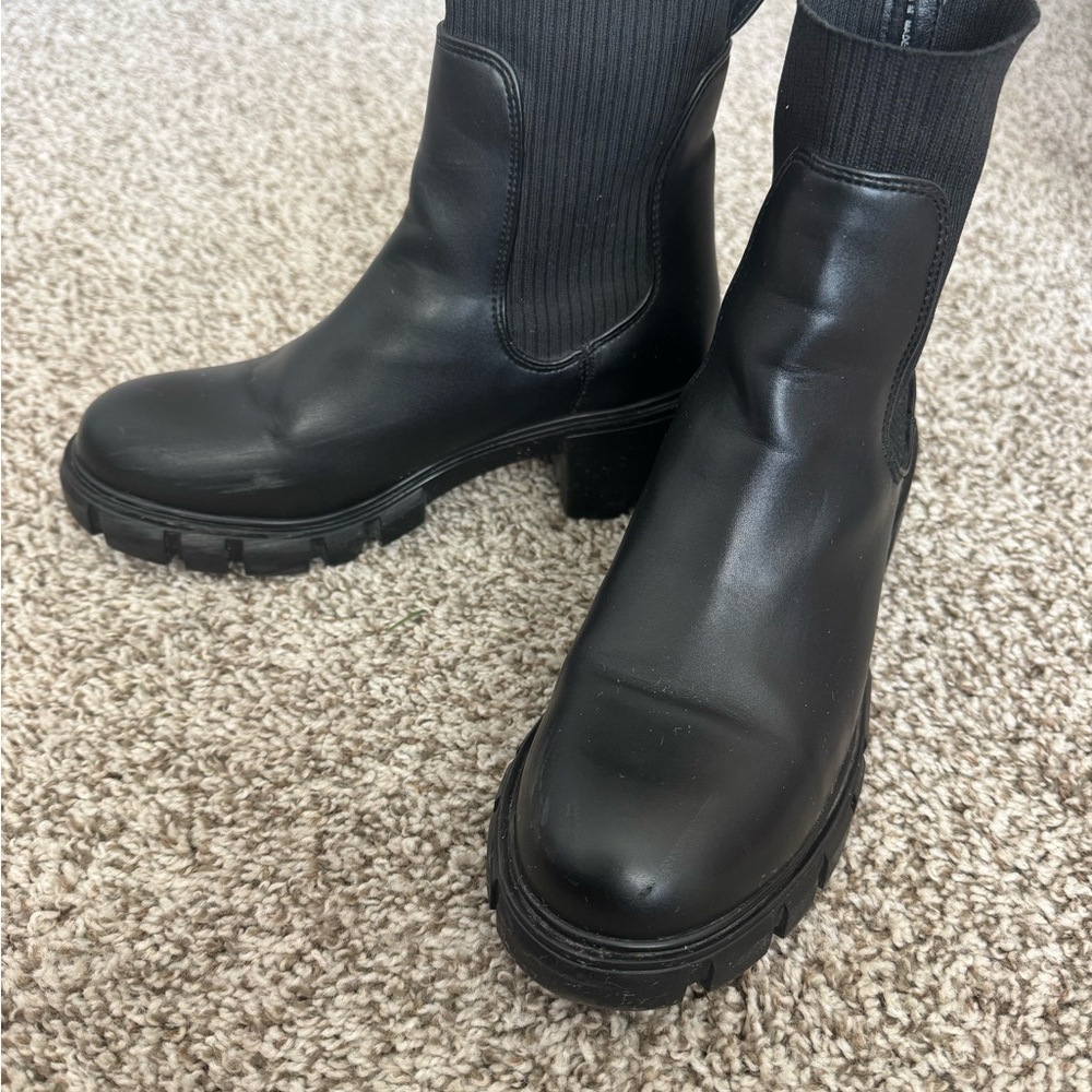 Steve Madden Black Ankle Booties